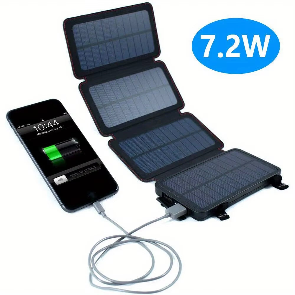 Portable Solar Power Bank Mobile Phone Charger Panel Camping