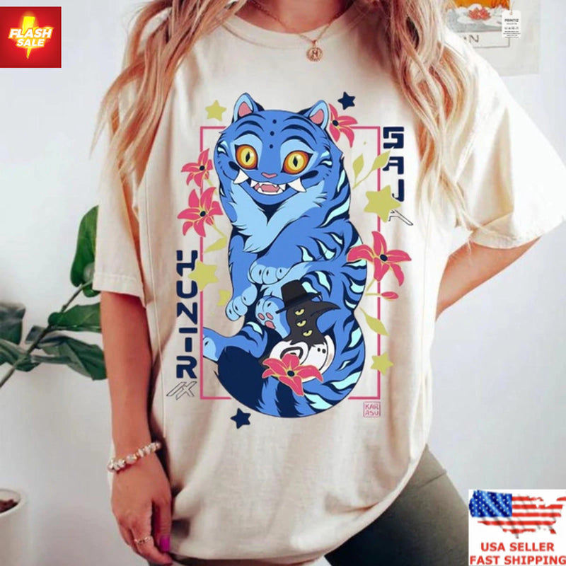 Kpop Demon Hunters T-Shirt, Huntrix Mira Rumi Zoey Tee, Anime Girl Merch