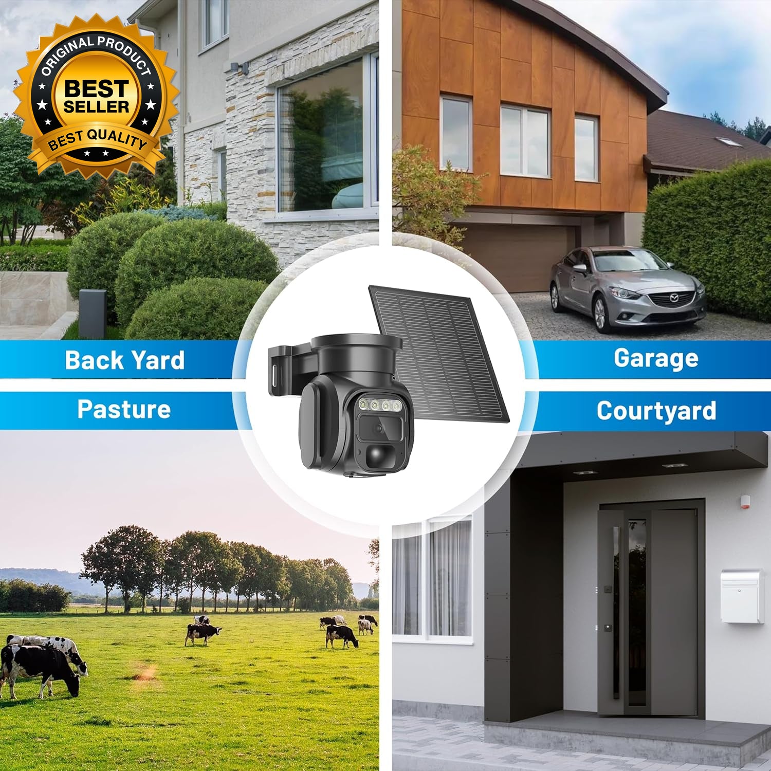 4G LTE Cellular Security Cameras Wireless Outdoor, No Wifi Solar Security Camera