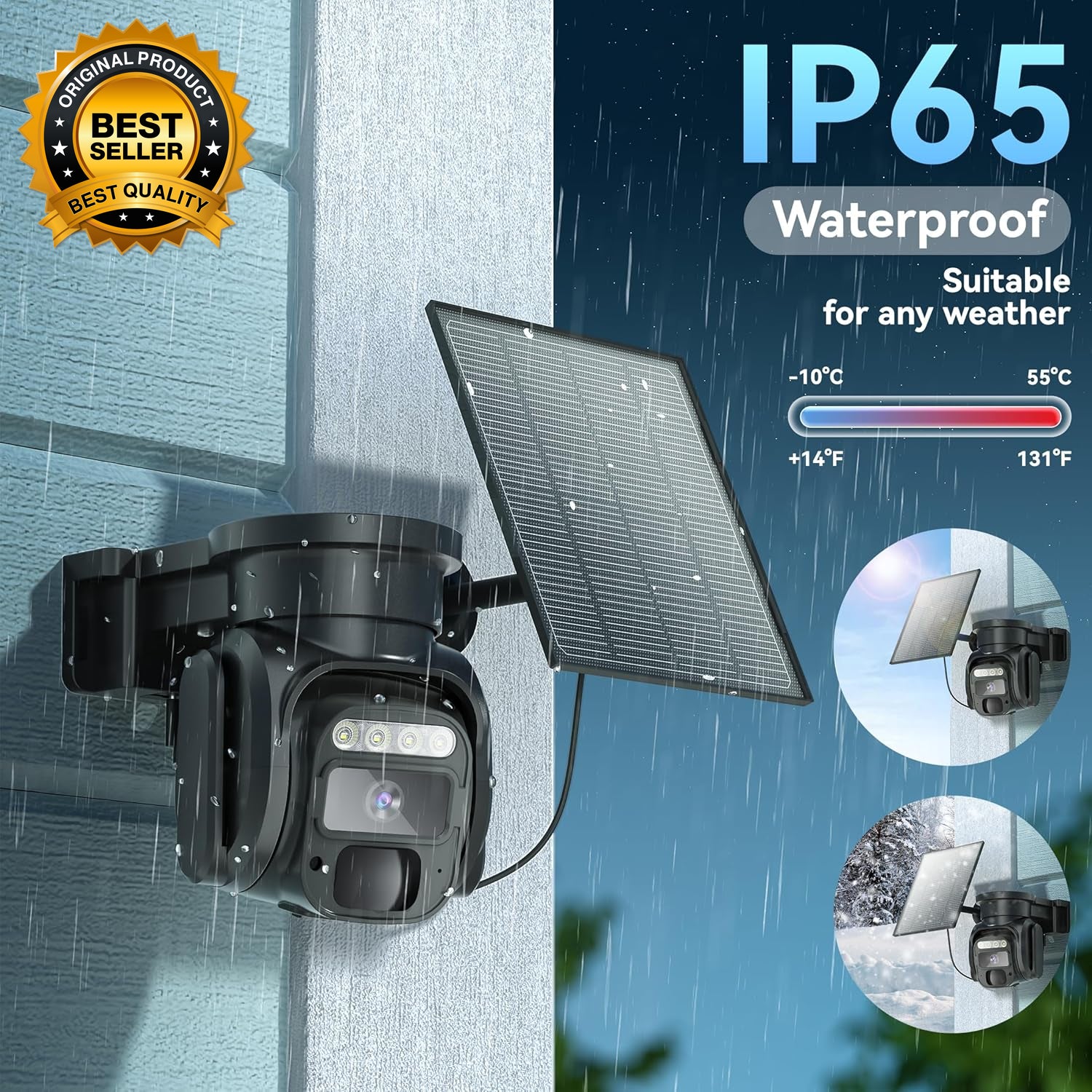 4G LTE Cellular Security Cameras Wireless Outdoor, No Wifi Solar Security Camera