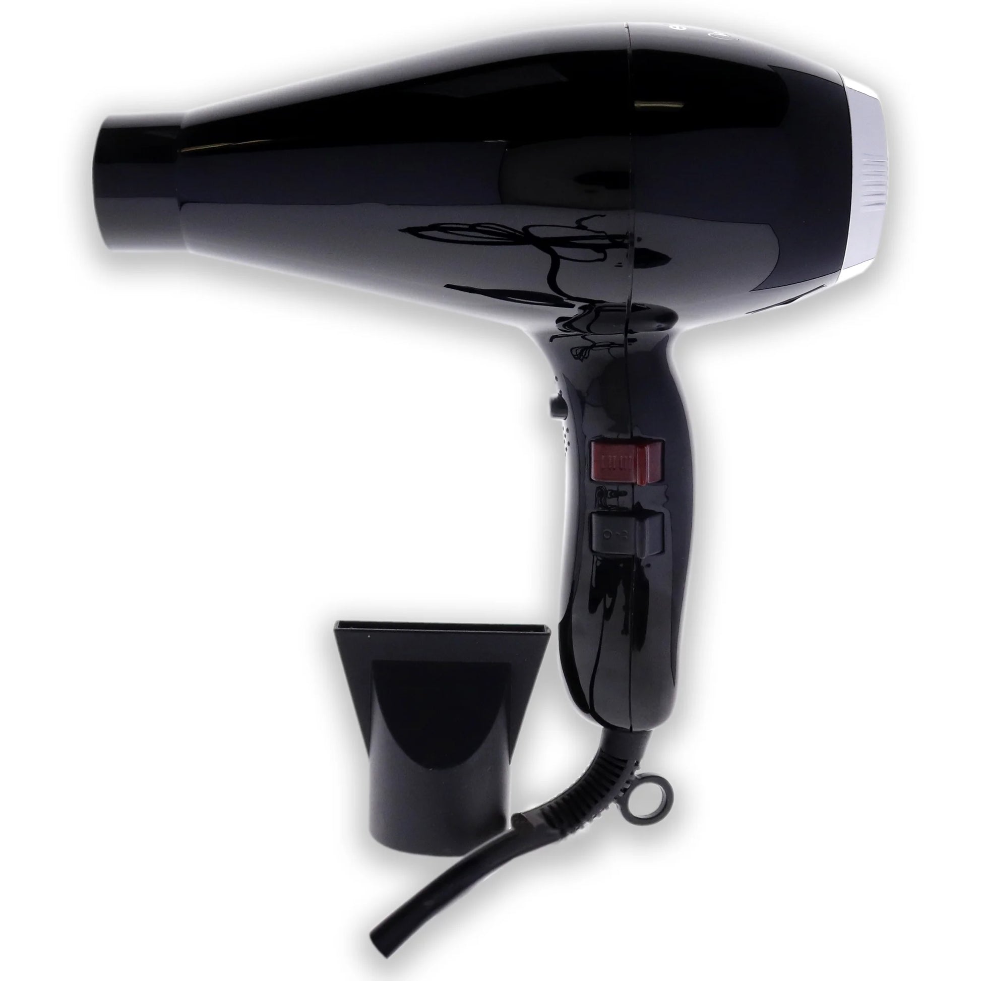 Milano Ceramic Hair Dryer - Black/Silver by  for Unisex - 1 Pc Hair Dryer