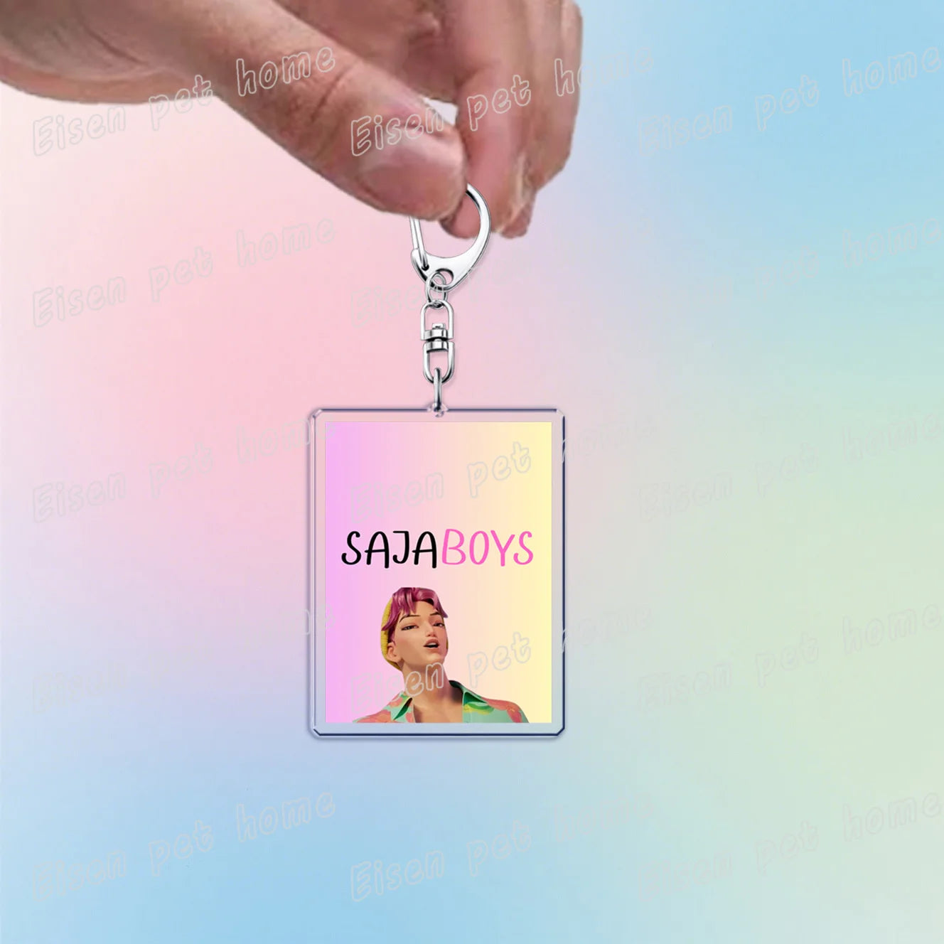 Kpop Demon Hunters Huntrix Saja Boys Keychain Llavero Accessories Bag Rumi Zoey Jinu Ramen Keychains Keyrings Jewelry Fans Gift