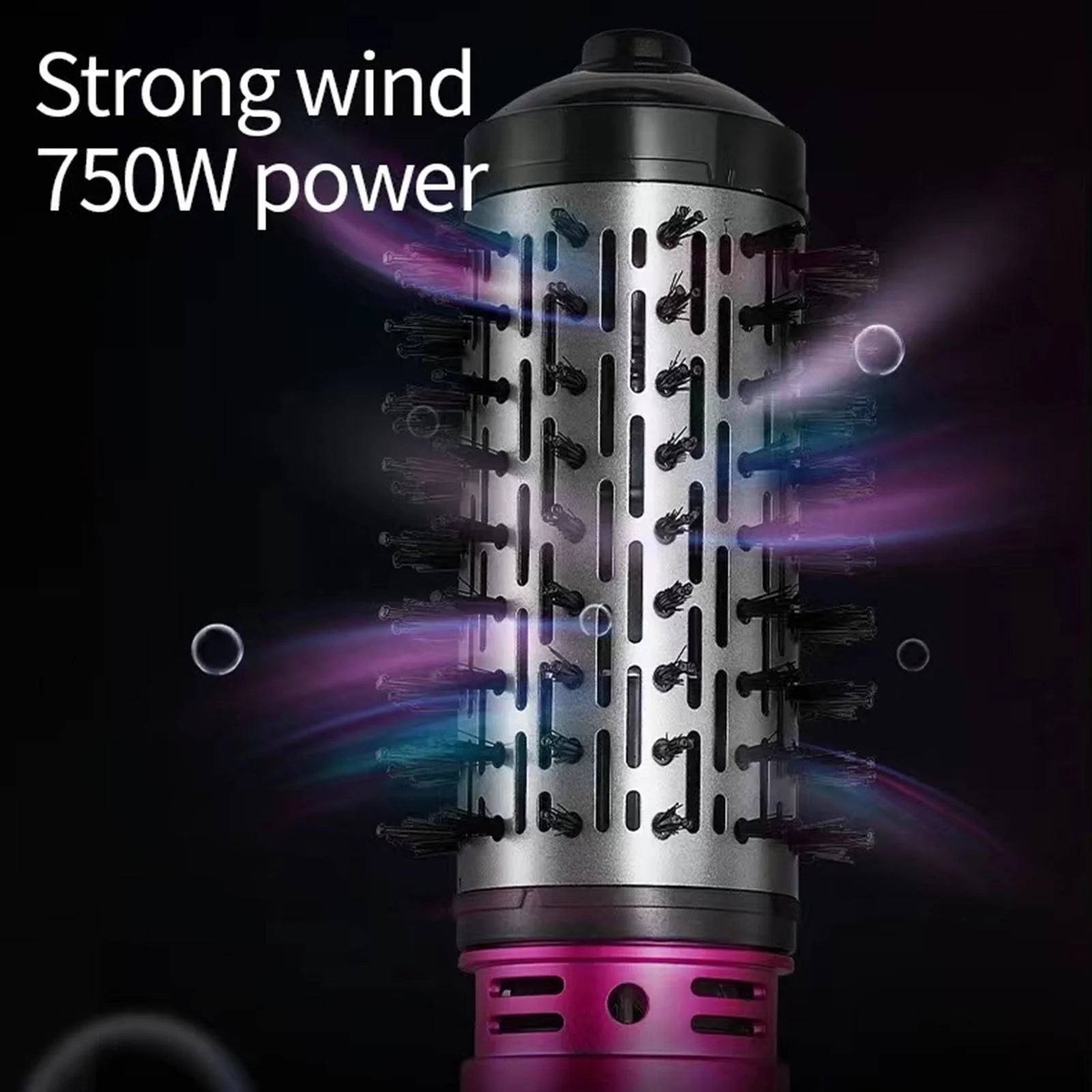 3-In-1 Hot Air Styler and Rotating Hair Dryer, Rotating Hair Dryer, Rotating Hot Air Brush, Hot Air Styler and 360 Rotating Hair Dryer, Rotating Hair Dryer Brush (Purple)