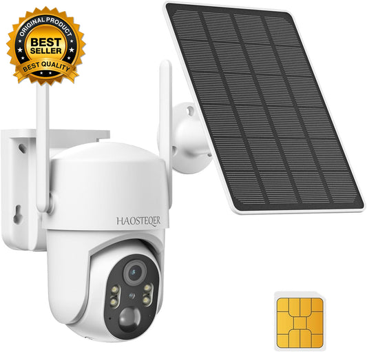 No Wifi Security Camera, 4G LTE Cellular Security Cameras Wireless Outdoor, Sola