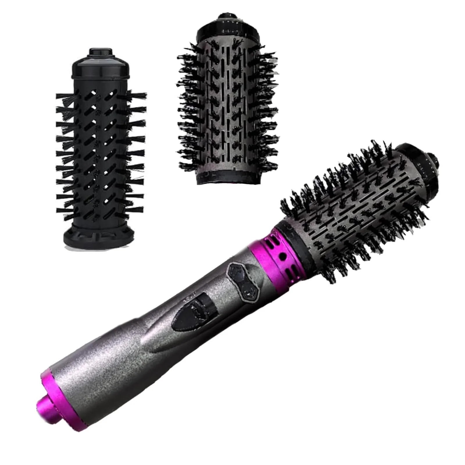 3-In-1 Hot Air Styler and Rotating Hair Dryer, Rotating Hair Dryer, Rotating Hot Air Brush, Hot Air Styler and 360 Rotating Hair Dryer, Rotating Hair Dryer Brush (Purple)