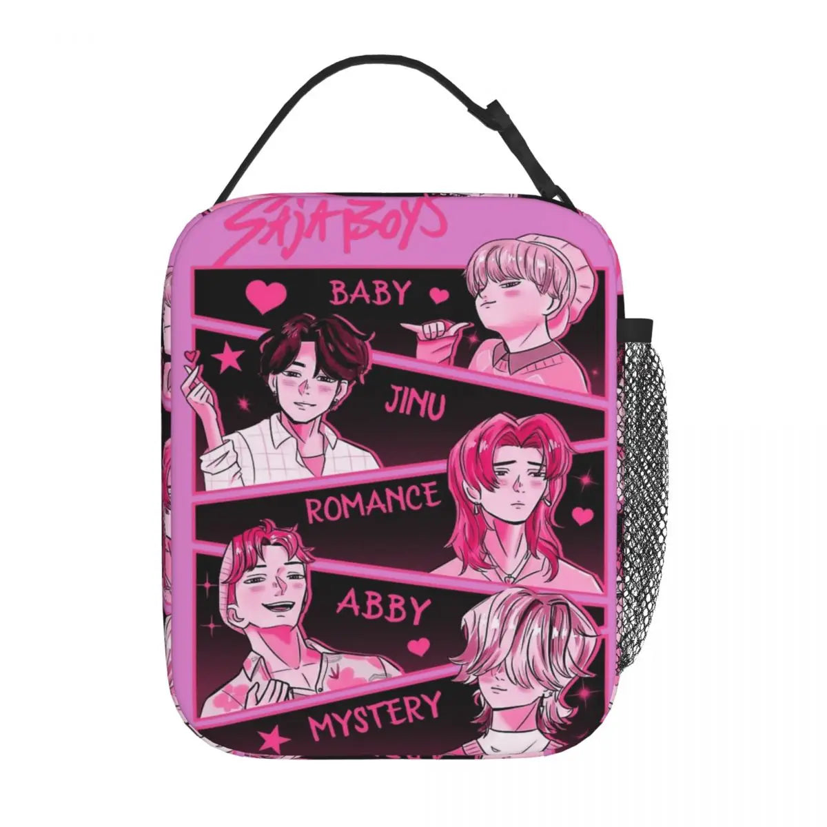 Huntrix Girlgroup K-Pop Group Demon Hunters Lunch Bag Cute Lunch Box for Child Office Portable Cooler Bag Oxford Tote Food Bags
