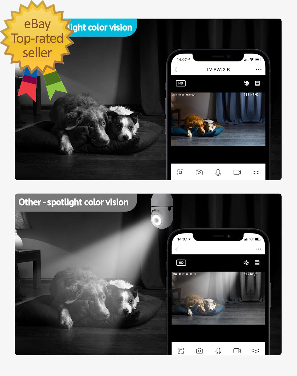 4MP Bulb Security Camera 2.4Ghz 360° 2K Security Cameras Wireless Outdoor Indoor