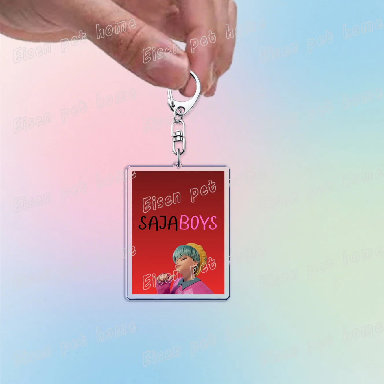 Kpop Demon Hunters Huntrix Saja Boys Keychain Llavero Accessories Bag Rumi Zoey Jinu Ramen Keychains Keyrings Jewelry Fans Gift