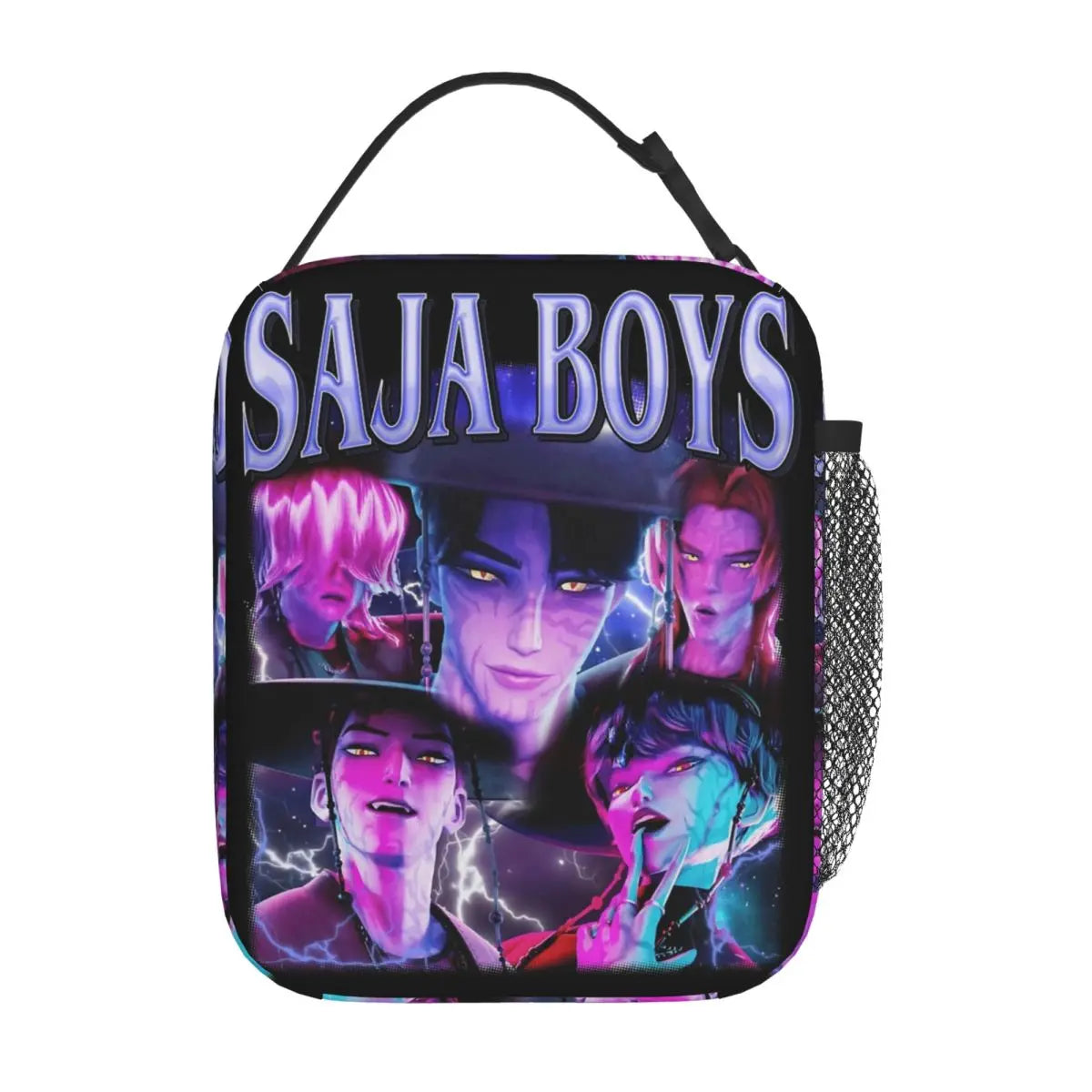Huntrix Girlgroup K-Pop Group Demon Hunters Lunch Bag Cute Lunch Box for Child Office Portable Cooler Bag Oxford Tote Food Bags