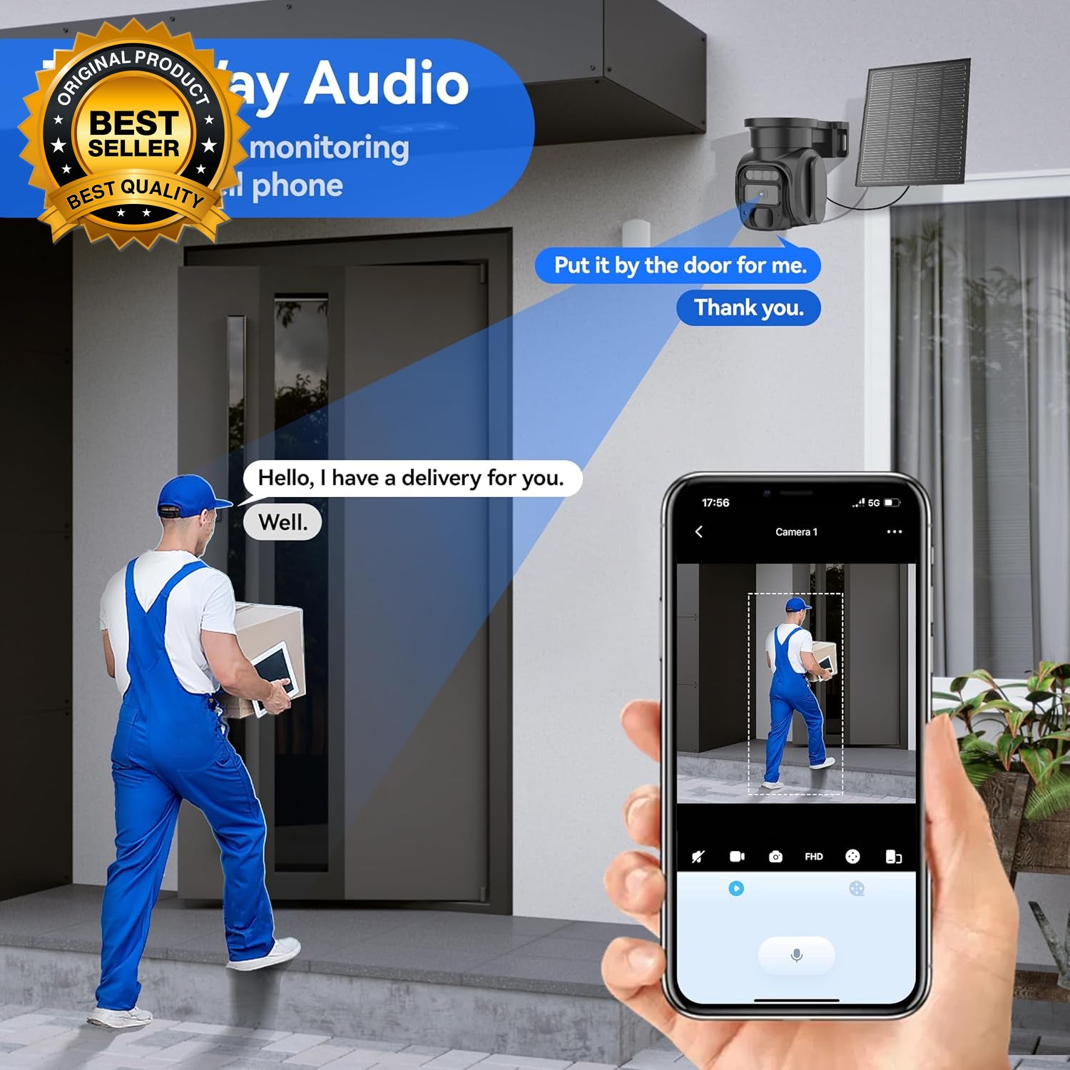 4G LTE Cellular Security Cameras Wireless Outdoor, No Wifi Solar Security Camera