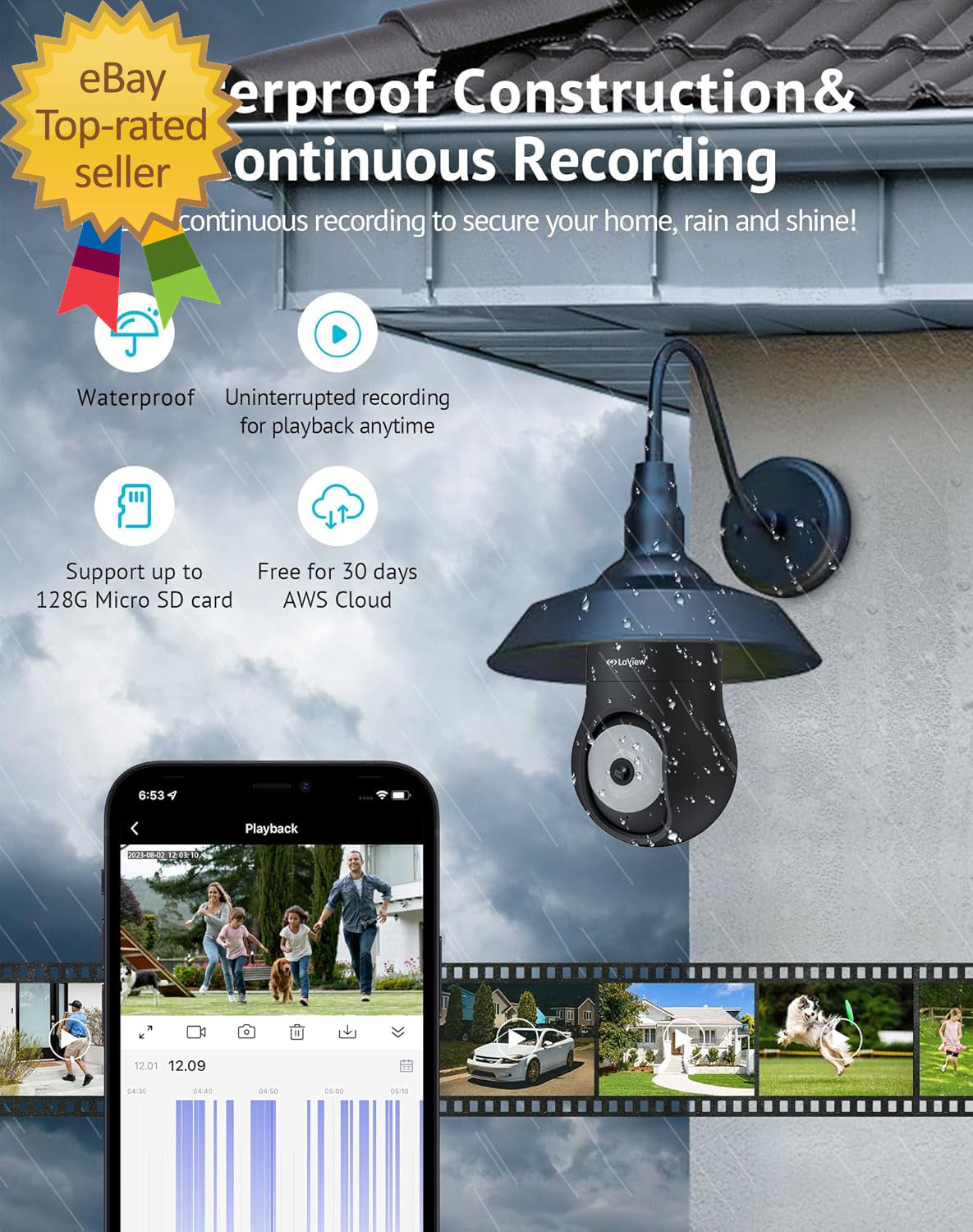 4MP Bulb Security Camera 2.4Ghz 360° 2K Security Cameras Wireless Outdoor Indoor