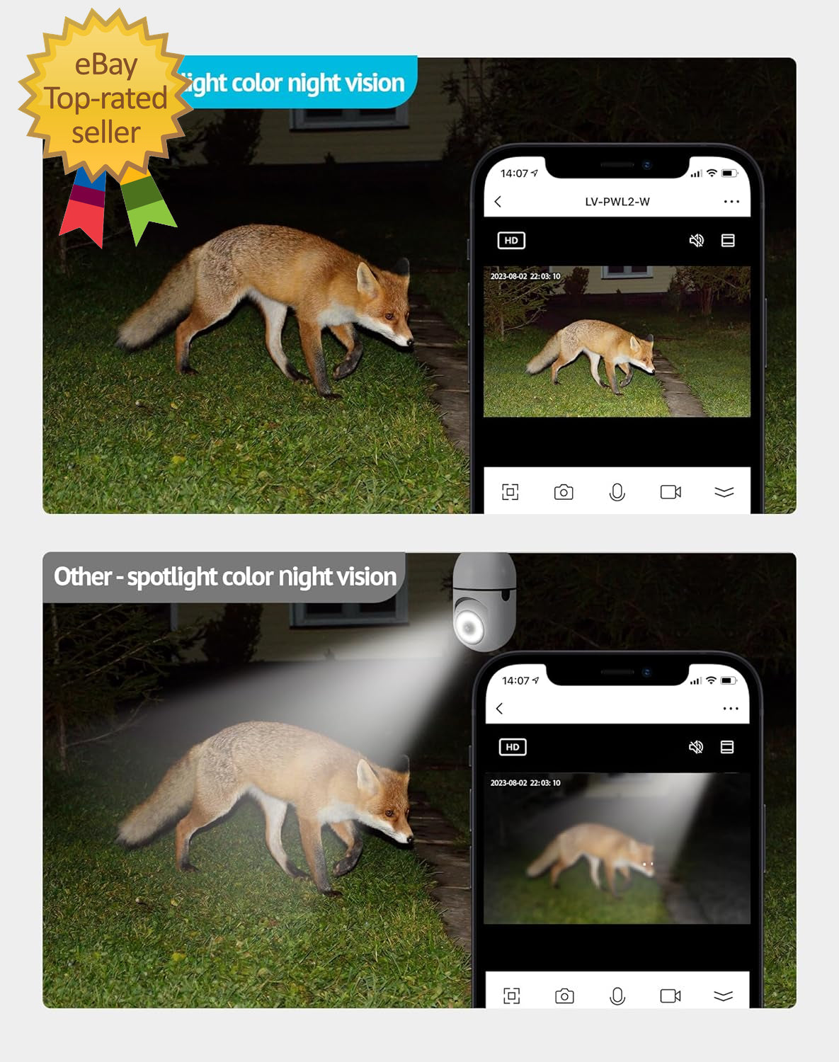 4MP Bulb Security Camera 2.4Ghz,360° 2K Security Cameras Wireless Outdoor Indoor