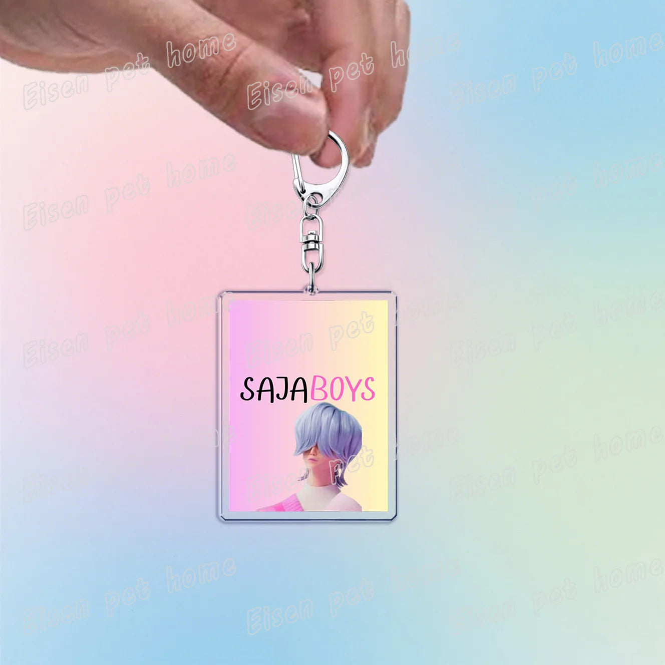 Kpop Demon Hunters Huntrix Saja Boys Keychain Llavero Accessories Bag Rumi Zoey Jinu Ramen Keychains Keyrings Jewelry Fans Gift