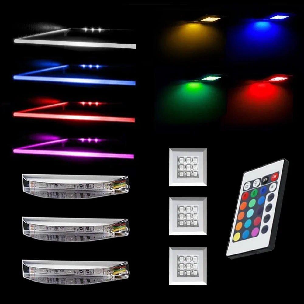 LED Light Kits - LED Clip and LED Puck Sets 2 CLIPS 2 PUCKS