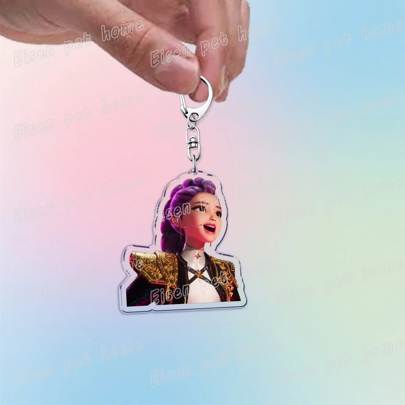 Kpop Demon Hunters Huntrix Saja Boys Keychain Llavero Accessories Bag Rumi Zoey Jinu Ramen Keychains Keyrings Jewelry Fans Gift