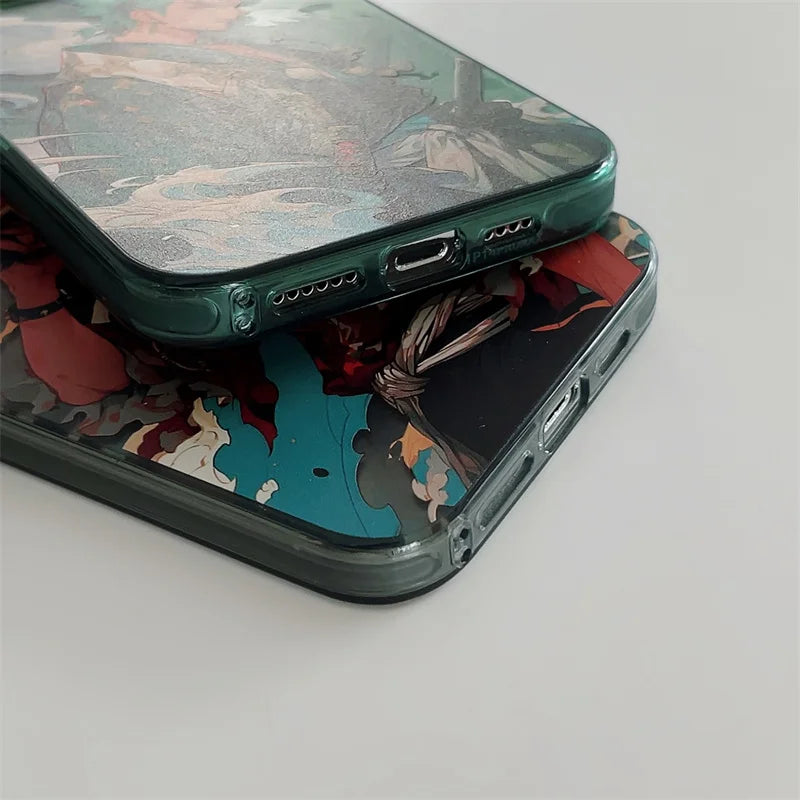 ONE PIECE Luffy Hat Roronoa Zoro Plating Anime Phone Case for Iphone 16 15 14 13 12 11 Pro Max Case Cute Cartoon Soft Cover