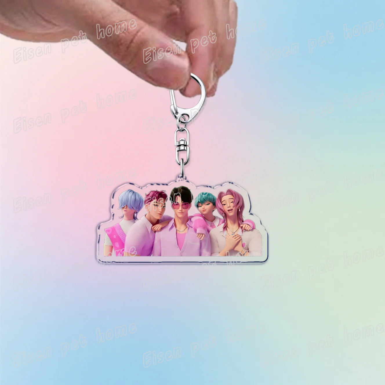 Kpop Demon Hunters Huntrix Saja Boys Keychain Llavero Accessories Bag Rumi Zoey Jinu Ramen Keychains Keyrings Jewelry Fans Gift