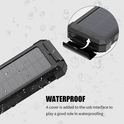 Power Bank Solar Portable Phone Charger Battery Pack, Outdoor Phone Power Supply